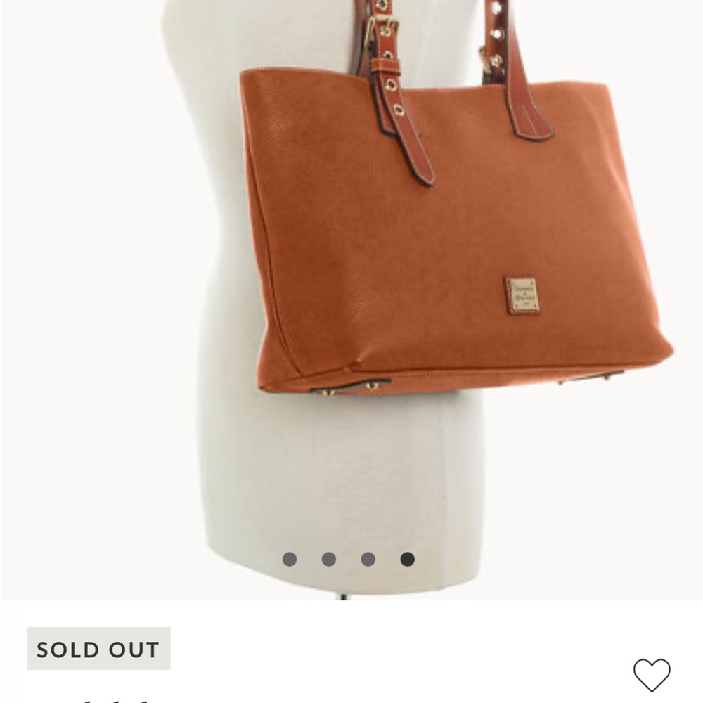 Dooney & Bourke Brown Leather Tote Bag pebble Grain Hanna new no tags;never used - Picture 2 of 13